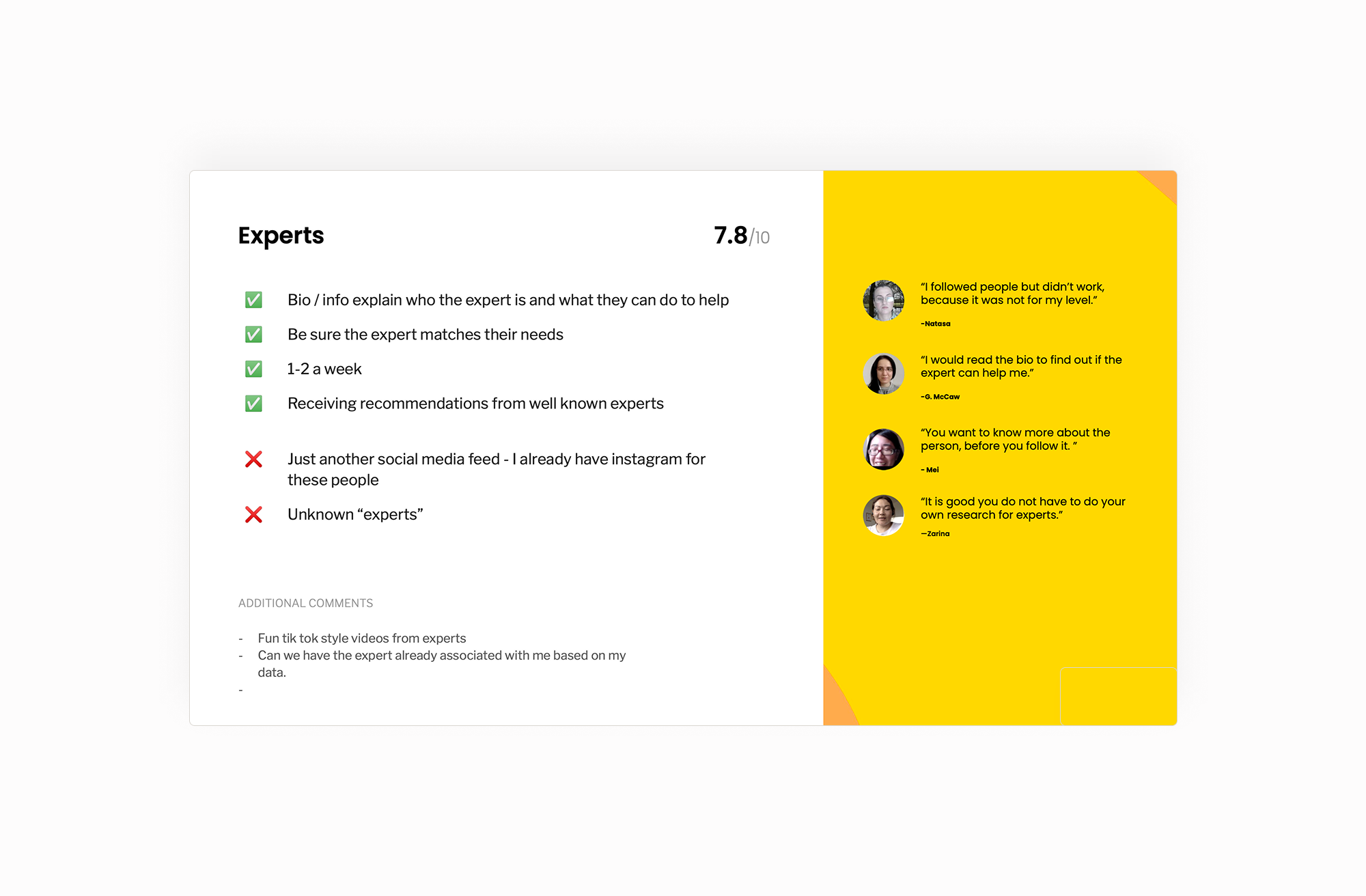 Healthily research and product strategy artefact 6 of 7